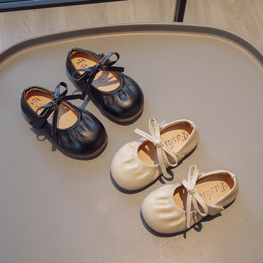 Zapatos Escolares Infantiles Estilo Coreano con Moño Negro - Image 3