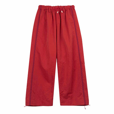 Pantalones Anchos de Talle Alto con Pliegues en Nylon - Image 7