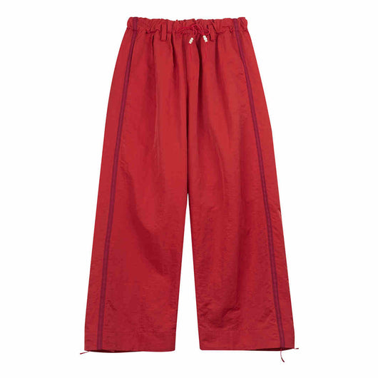 Pantalones Anchos de Talle Alto con Pliegues en Nylon - Image 7