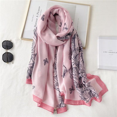 Chal Ligero de Algodón y Lino para Mujer - Abrigo Versátil Otoño e Invierno - Image 33