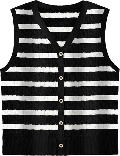 Chaleco Tejido Retorcido para Mujer - Estilo Europeo y Americano - Image 19