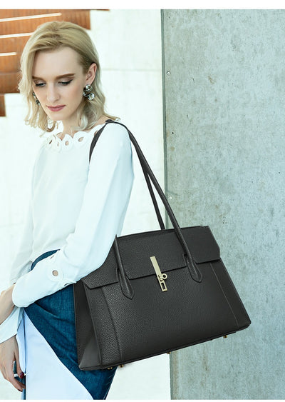 Bolso Tote de Gran Capacidad en Color Sólido para Mujer - Image 24
