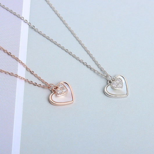 Collar de Plata Esterlina S925 Concha del Amor para Mujer - Image 4