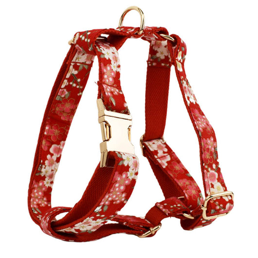 Collar Floral Japonés para Perros con Hebilla de Aleación y Correa de Mano - Image 5