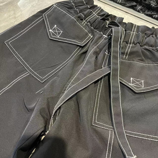 Pantalones Casuales de Diseño con Costuras Decorativas - Estilo Urbano Trendy - Image 11