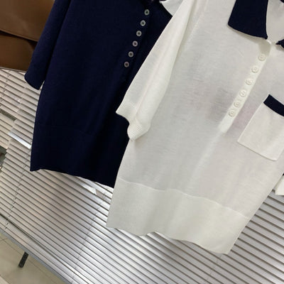 Polo Manga Corta con Patrón de Rayas Finas y Diseño de Perro Salchicha - Image 16