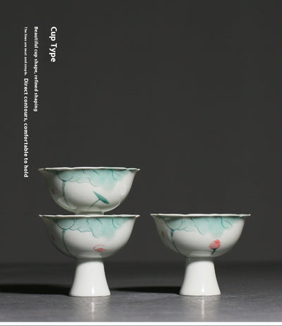 Taza de Té Porcelana con Loto Pintado a Mano - Caja de Regalo - Image 12