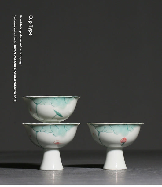 Taza de Té Porcelana con Loto Pintado a Mano - Caja de Regalo - Image 12