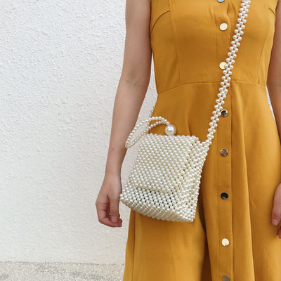 Bolso Bandolera Tejido Artesanal con Cuentas - Estilo Retro Viral - Image 5