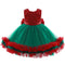 Vestido Navideño Infantil con Lentejuelas y Moño