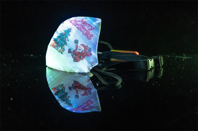 Protector Facial Navideño con Fibra Óptica LED - Image 9