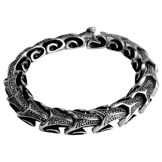 Pulsera de Acero Titanio Personalizada Estilo Retro para Hombre - Image 5