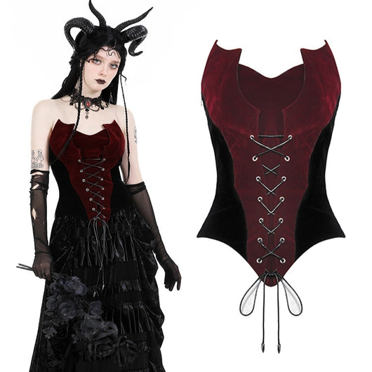 Camiseta Moldeadora Gótica con Cintura Ajustable y Efecto Adelgazante