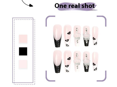 Stickers de Uñas Corona con Estampado Labios Blanco y Negro - Image 11