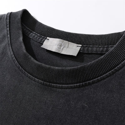 Camiseta Estampada Lavada y Desgastada para Hombre - Image 9