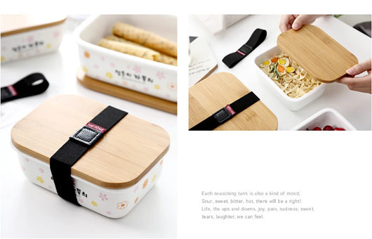 Recipiente de Cerámica Japonesa para Refrigerador - Caja Multiusos con Tapa - Image 14