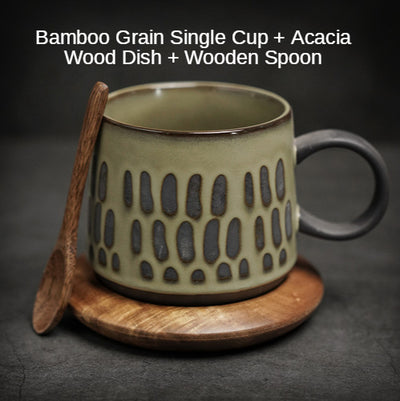 Taza de Cerámica Retro con Asa Colgante y Capacidad Extra Grande + Cuchara - Image 16