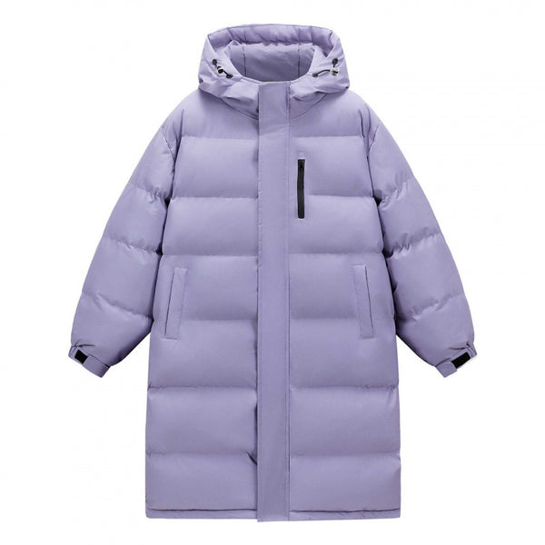 Abrigo Largo para Invierno con Cuello de Pelaje Acolchado