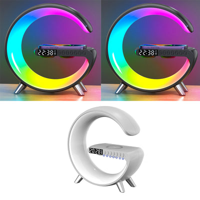 Lámpara LED Inteligente G con Altavoz Bluetooth, Cargador Inalámbrico y Control por App - Image 23