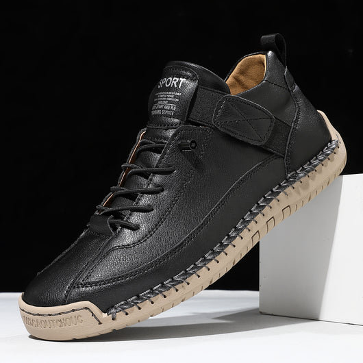 Zapatos Casuales de Otoño-Invierno para Hombre con Suela Plana y Costura a Mano - Image 10