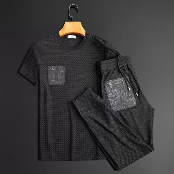 Camisa Slim Fit Cuadros Pied de Gallo Manga Corta Antiarrugas para Hombre - Image 12