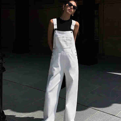 Pantalón Ancho Estilo Coreano de Pierna Recta y Cintura Suelta