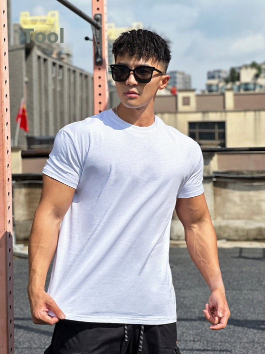 Camiseta Deportiva Suelta de Algodón para Hombre - Image 15