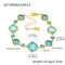 18k Dorado-Plated Summer Beach-Estilo Light-Luxury Anklet Foot Jewelry Azul Zircon S010