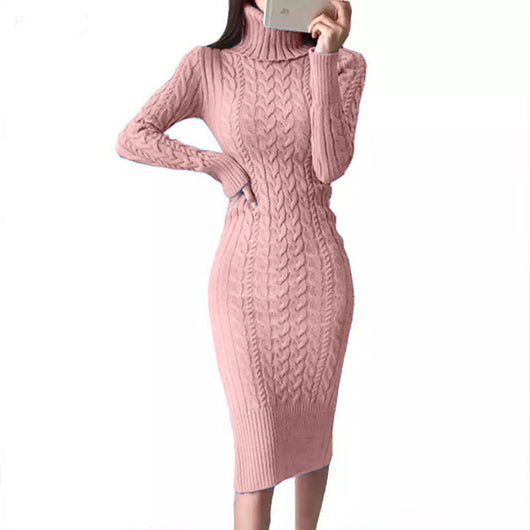 Vestido Ajustado de Punto con Falda Ceñida y Cadera Marcada - Image 32