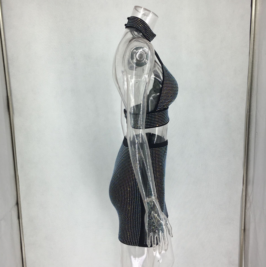 Conjunto de Dos Piezas con Diamantes para Mujer - Image 9