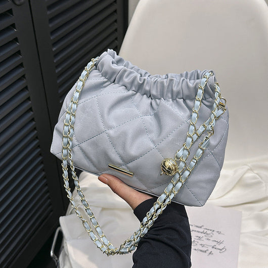 Bolsa Mensajera de Cadena Rombo Elegante para Viajero - Image 8