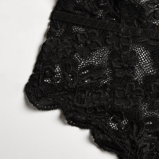 Body de Encaje Transparente con Tirantes Cruzados para Mujer - Image 19