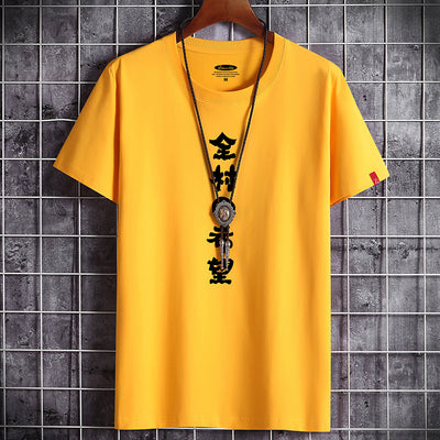 Camisa Estampada de Algodón con Tendencia Xie para Hombre - Manga Corta Verano - Image 13