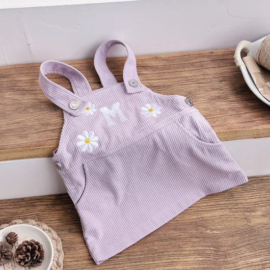 Falda Suspender con Bordado de Lavanda para Niña - Primavera y Otoño - Image 6