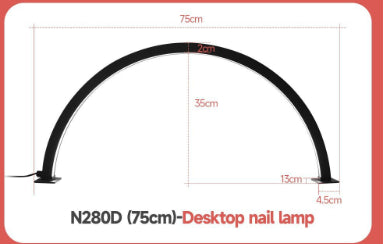 Lámpara LED de Escritorio con Lupa de Media Luna para Salón de Belleza - Protección Visual - Image 4