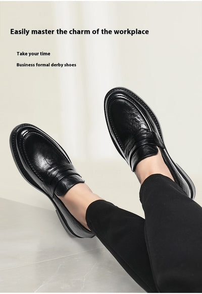 Zapatos de Cuero Slip-On Elevados para Negocios Casuales - Image 25