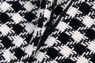 Conjunto de Shorts Houndstooth para Mujer - Diseño Texturizado Elegante - Image 3
