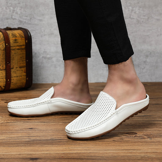 Mocasines de Cuero para Hombre - Zapatos sin Tacón Cómodos para Verano - Image 12