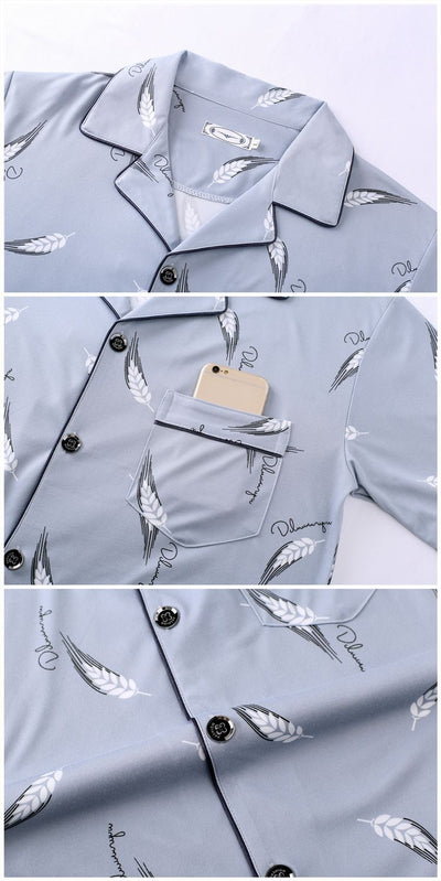 Pijama Minimalista de Manga Larga para Hombre - Image 38