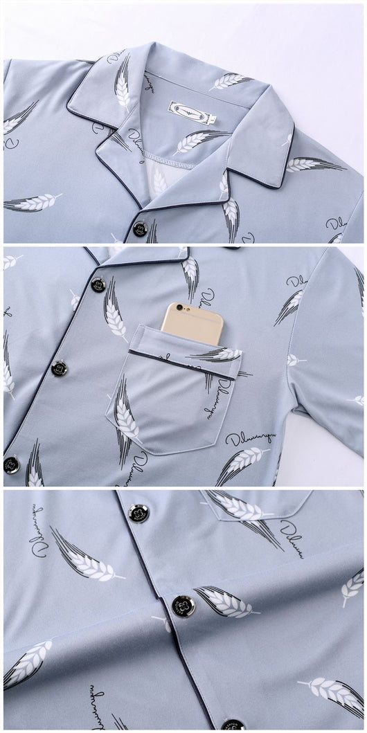 Pijama Minimalista de Manga Larga para Hombre - Image 38