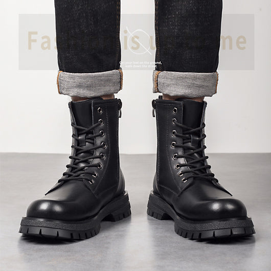 Botas Altas Negras con Tirantes para Niños - Image 11