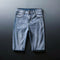 Pantalones Cortos de Mezclilla Azul Claro Elásticos para Hombre - Comodidad Veraniega