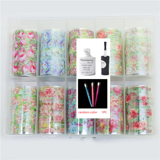 Set de 12 Láminas Decorativas para Uñas - Transferencias Nail Art - Image 35