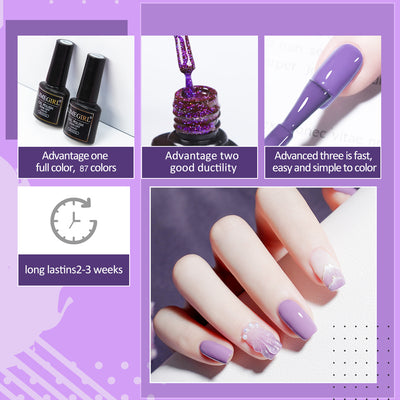 Set de 60 Colores de Esmalte de Uñas Removible con Adhesivo Funcional - Image 16