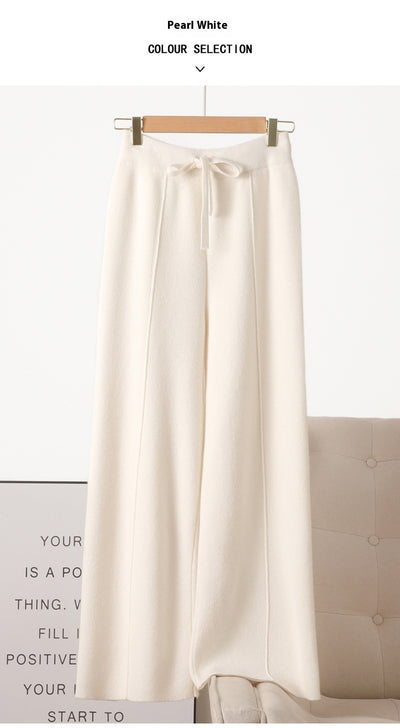 Pantalones de Lana Gruesa Cintura Alta con Caída Elegante - Image 21