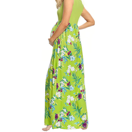 Vestido de Maternidad con Estampado y Costura Clásica - Image 14