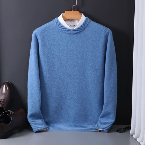 Suéter Holgado para Hombre Cuello Redondo Tejido Base Oversized