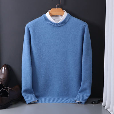 Suéter Holgado para Hombre Cuello Redondo Tejido Base Oversized