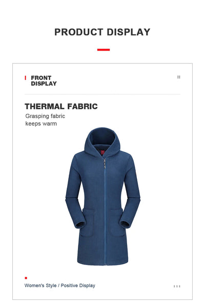 Chaqueta Polar Larga con Capucha - Image 8