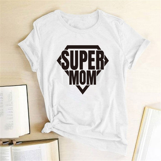 Camiseta Estampada Día de la Madre - Diseño Super Mamá Casual